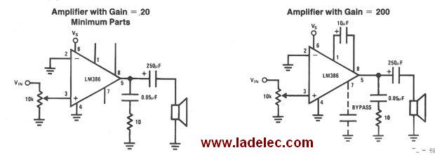 Amplificador de audio de 0.5 W con 6 V Ladelec Amplificador de audio de 0.5 W con 6 V Ladelec