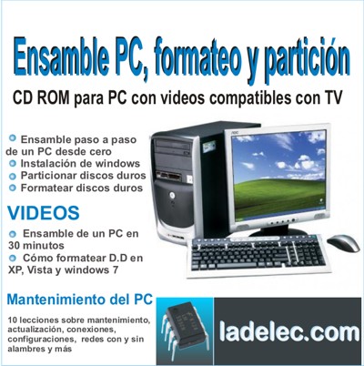 Contiene 10 lecciones interactivas con audio sobre:  elección, conexión, configuración de DISCO DURO, TARJETA MADRE, MEMORIA RAM, UNIDADES, PUERTOS USB etc.