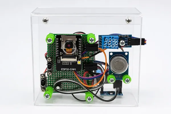 Proyecto completo con ESP32-CAM, MQ9 y DHT11
