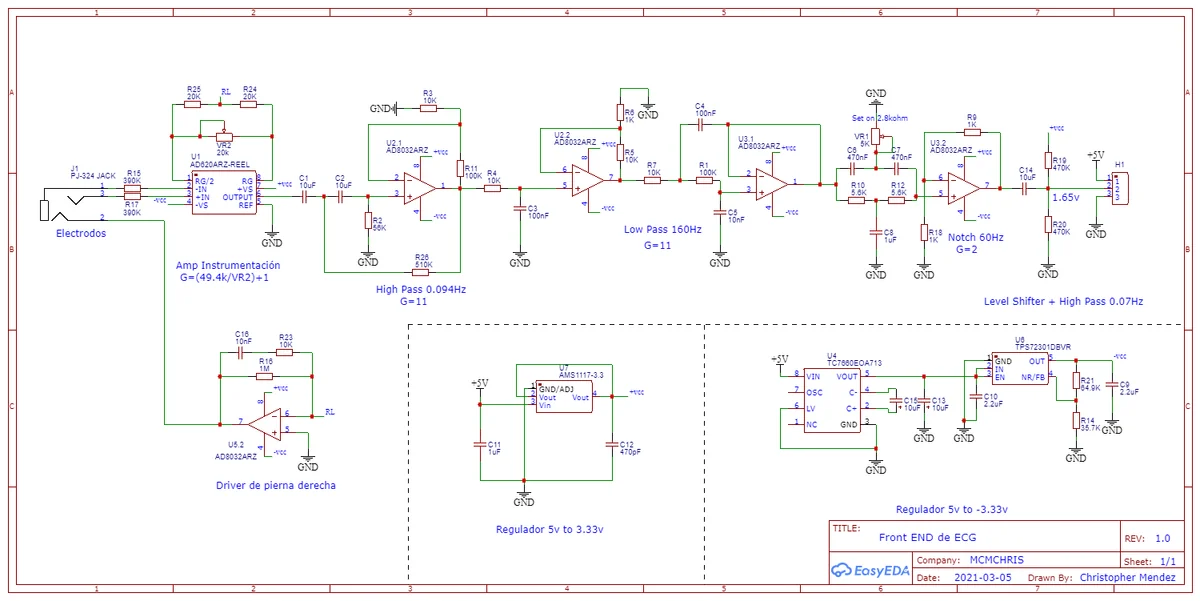 Schematic ECGFilter